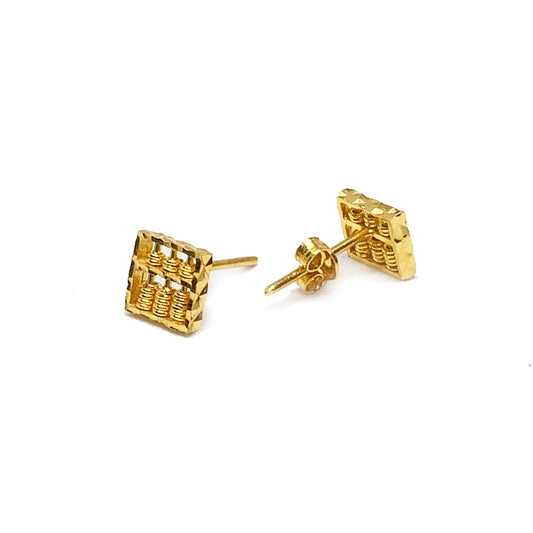 Square Abacus Earring Studs
