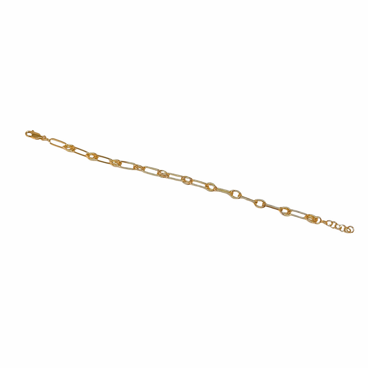 Modern Paperclip With Links Bracelet