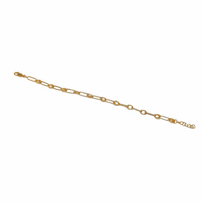 Modern Paperclip With Links Bracelet