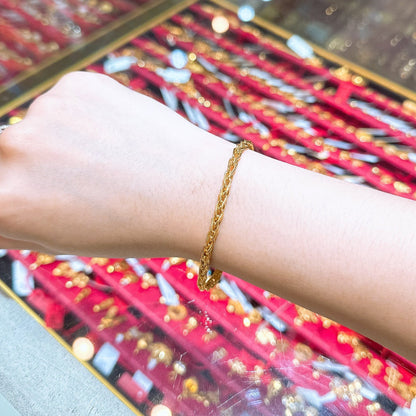 Woven Wheat Bracelet - Hollow
