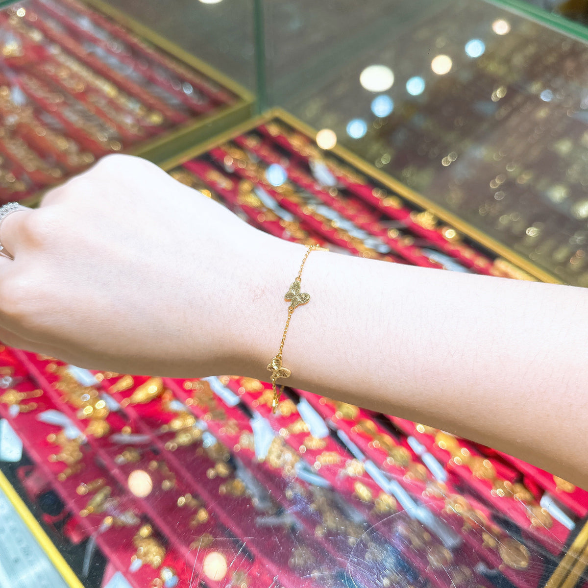 Sequin Butterfly Motif Bracelet