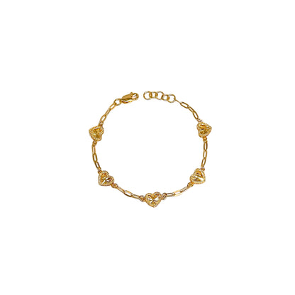5 Radiant Hearts Bracelet