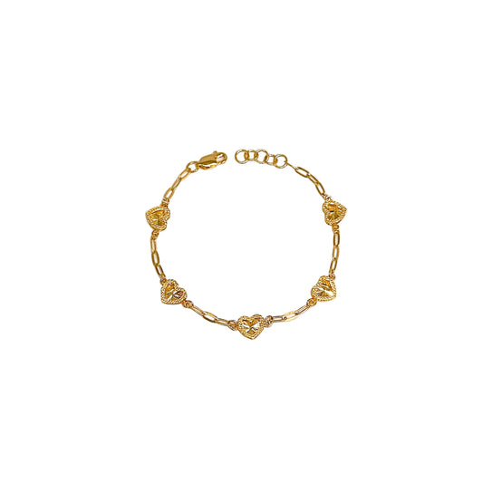 5 Radiant Hearts Bracelet