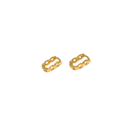 Chain Link U Hoop Earrings