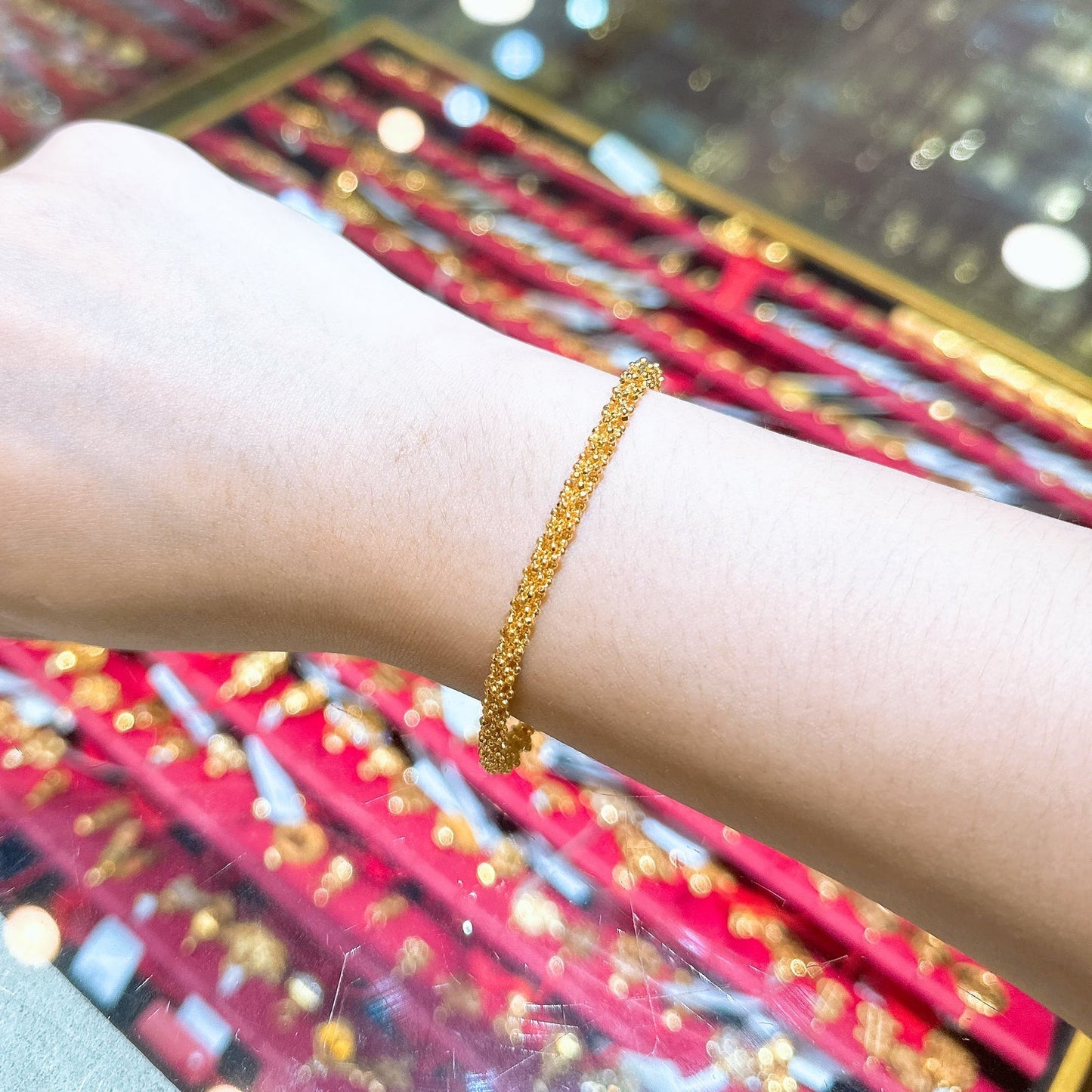 Shimmer Beads Braided Bracelet