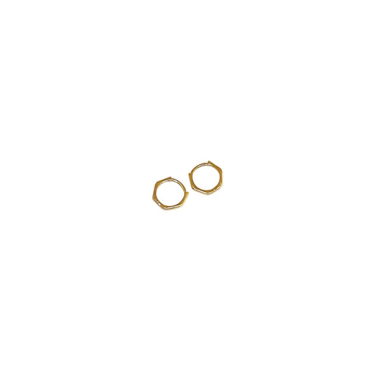 Polished Hexagon Hoop Earrings
