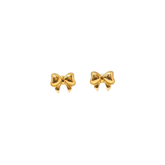 Classic Cutesy Ribbon Stud Earrings