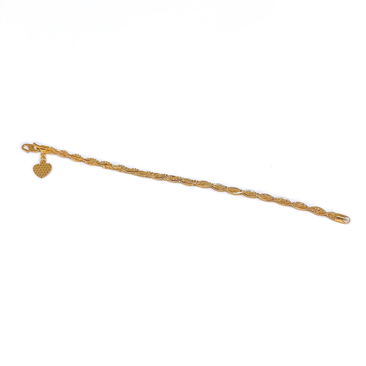Beads And Line Helix Bracelet