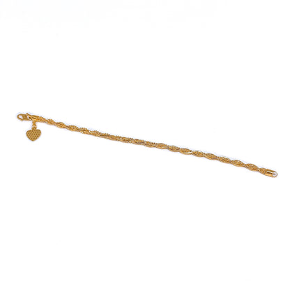 Beads And Line Helix Bracelet