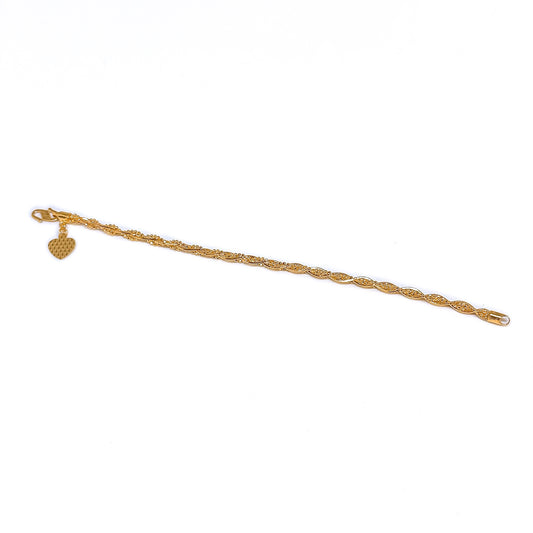Beads And Line Helix Bracelet