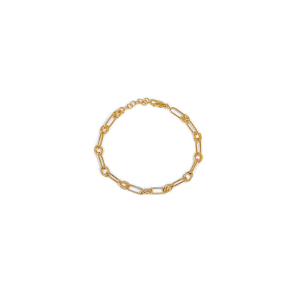 Modern Paperclip With Links Bracelet