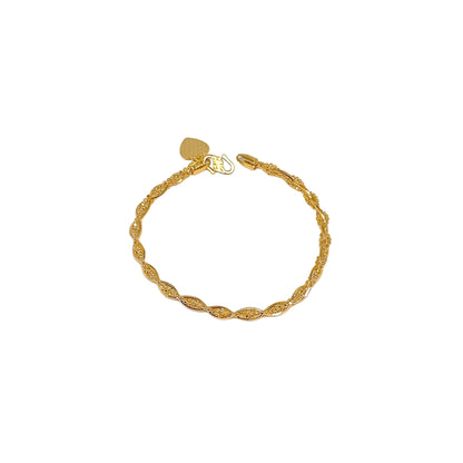 Beads And Line Helix Bracelet