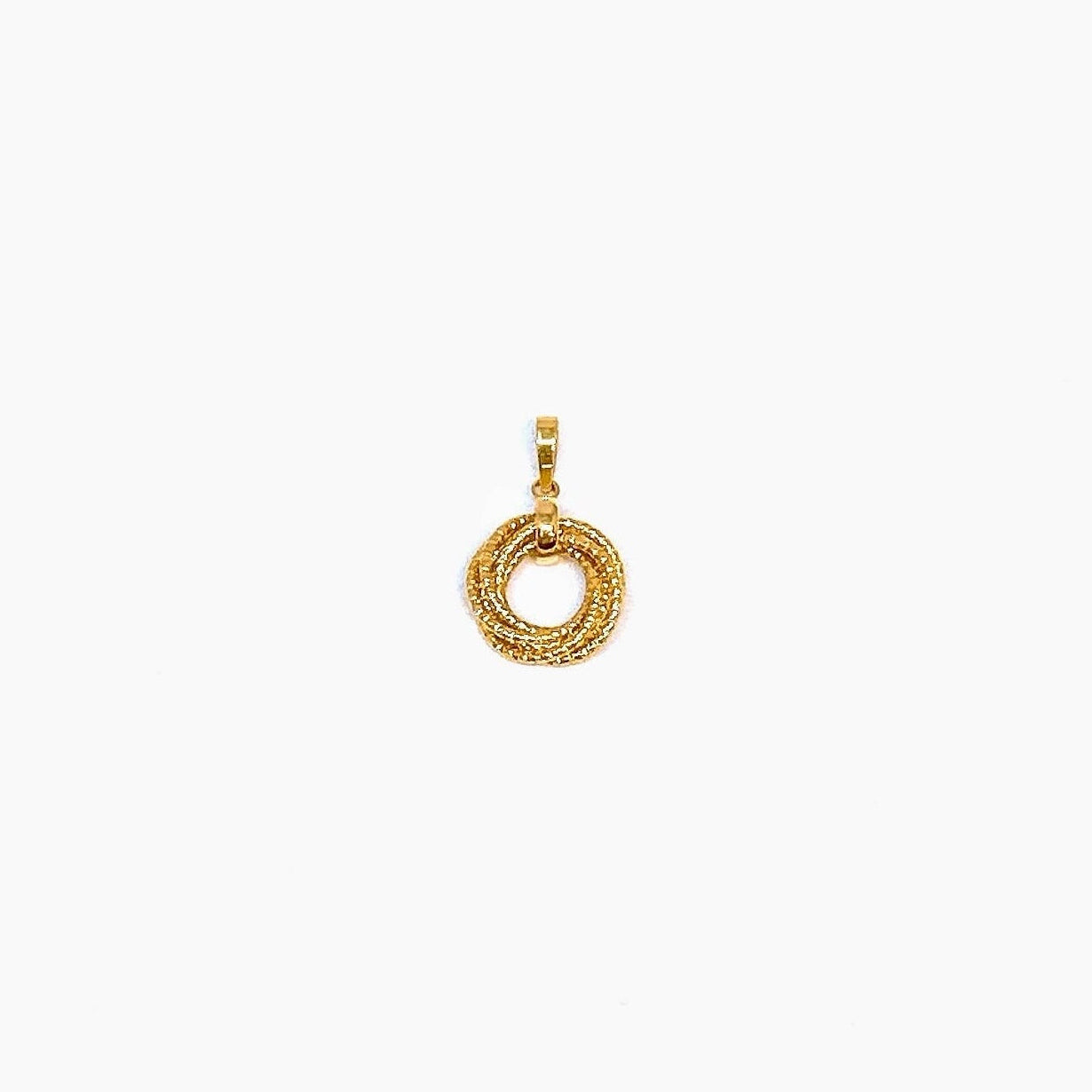 Textured Open Circles Pendant