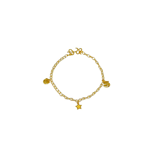Dangling Charms Baby Anklet ( Bear, Star, Duck )