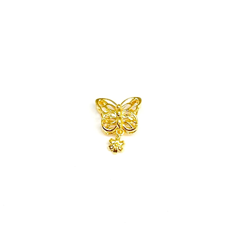 Butterfly And Flower Spacer Charm