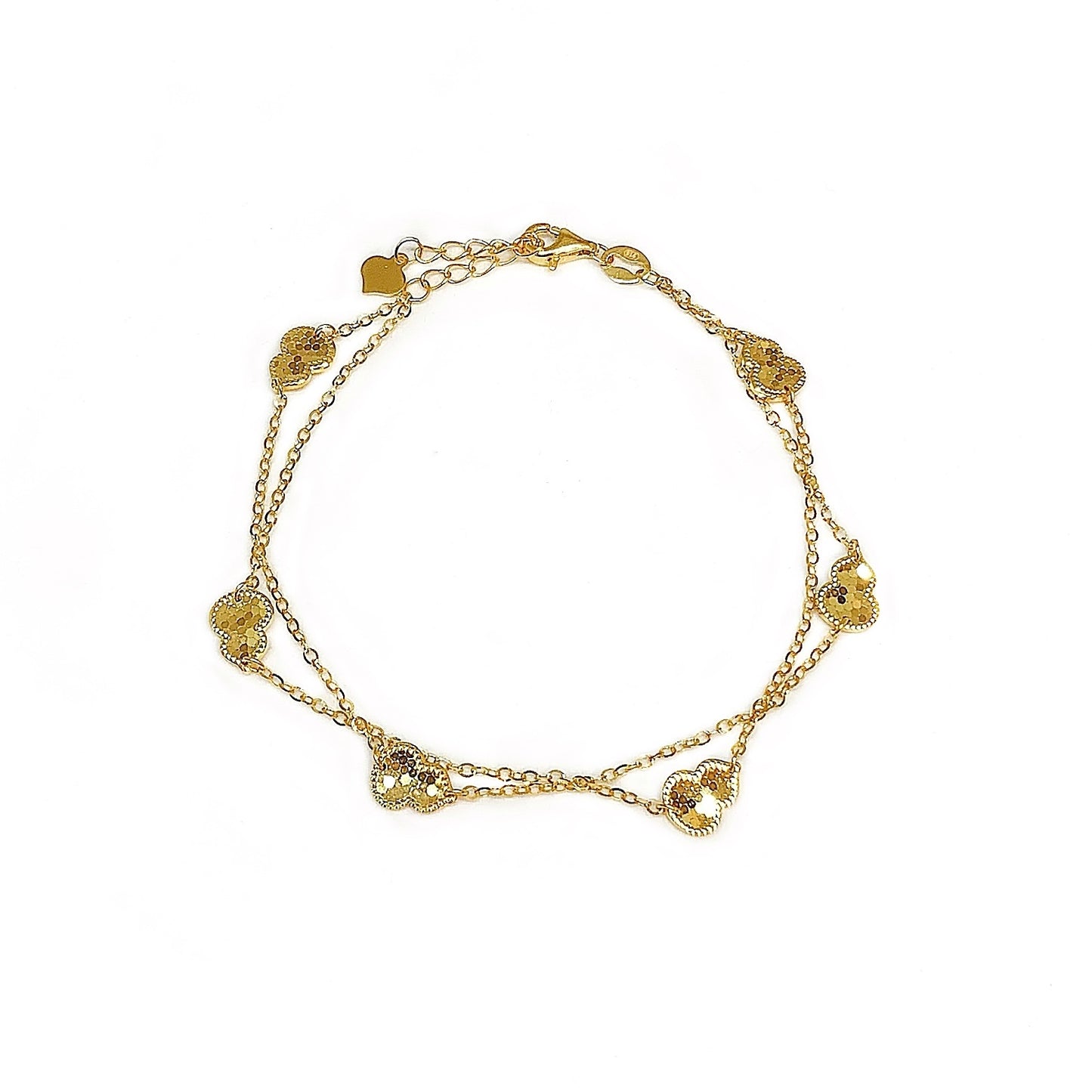 Sequin Gourd Double Chain Bracelet