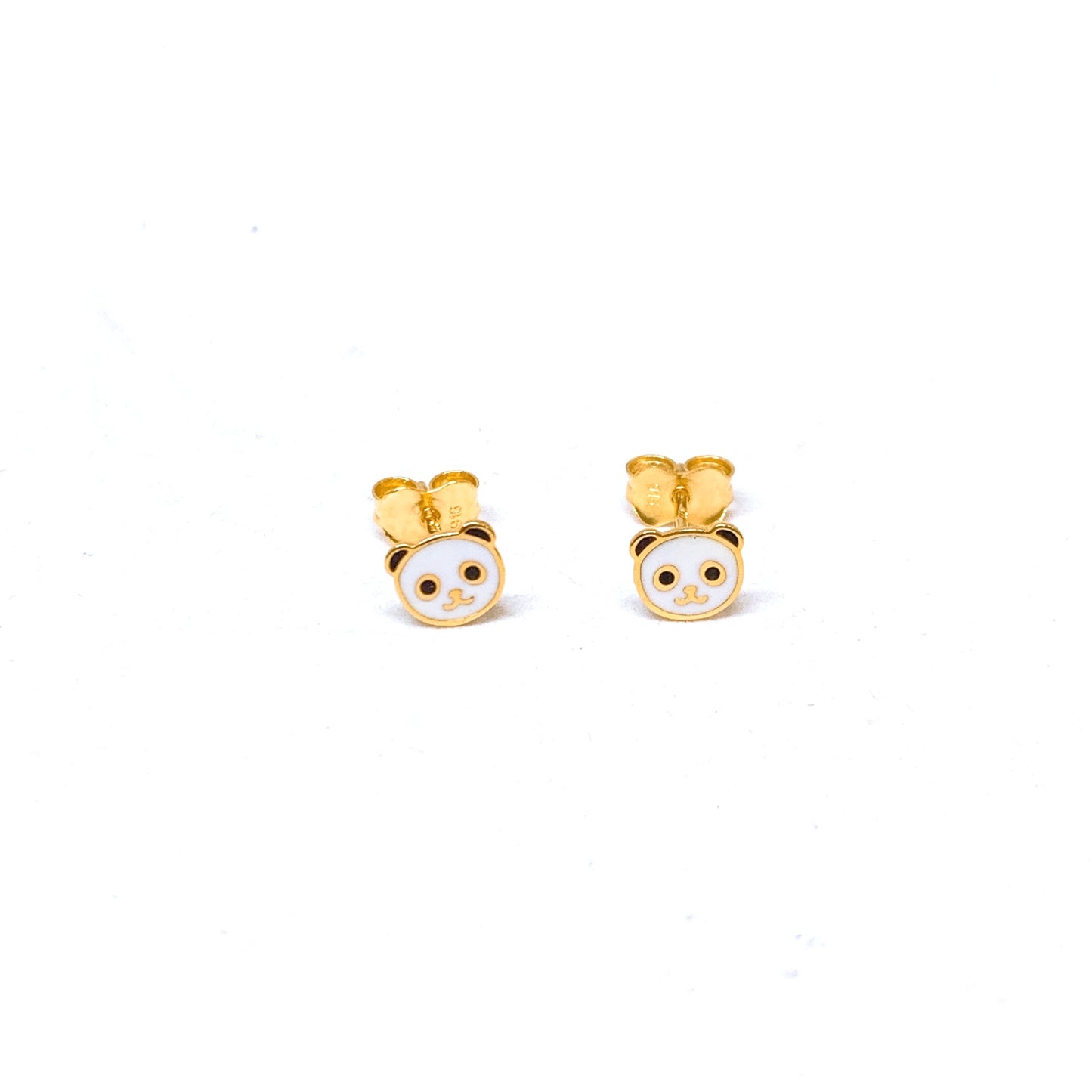 Flat Panda Earring Studs