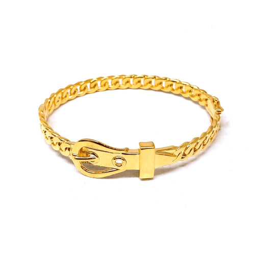 Cuban Buckle Bangle - Oval