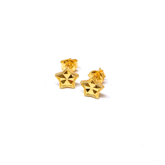 Milgrain Star Earring Studs