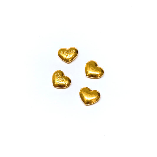 1g Pure Gold Puffy Heart