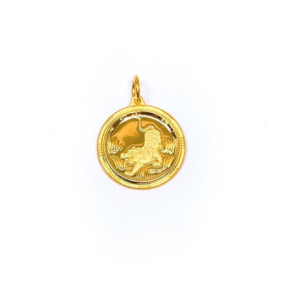 福 Zodiac Medallion Pendant - Tiger