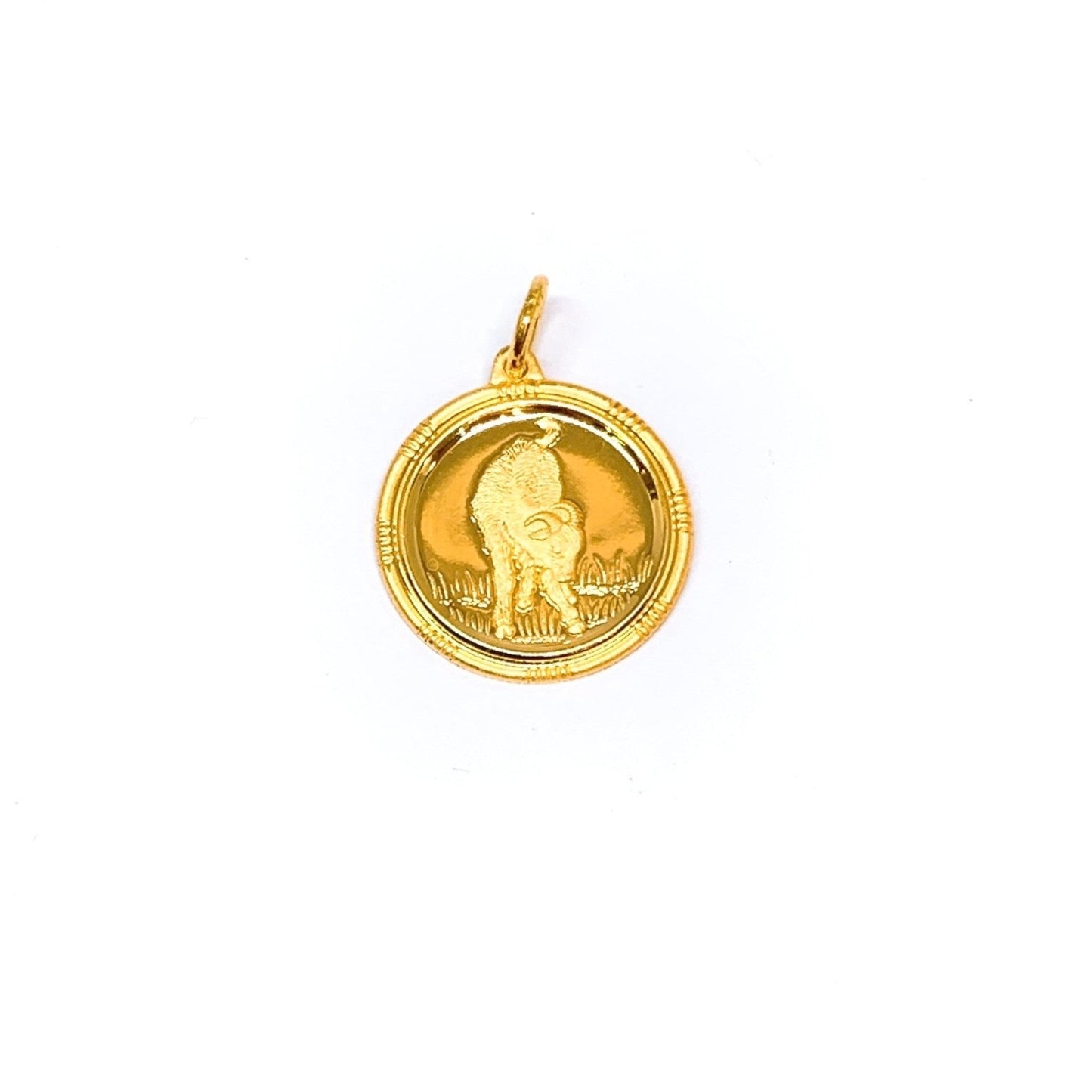 福 Zodiac Medallion Pendant - Goat