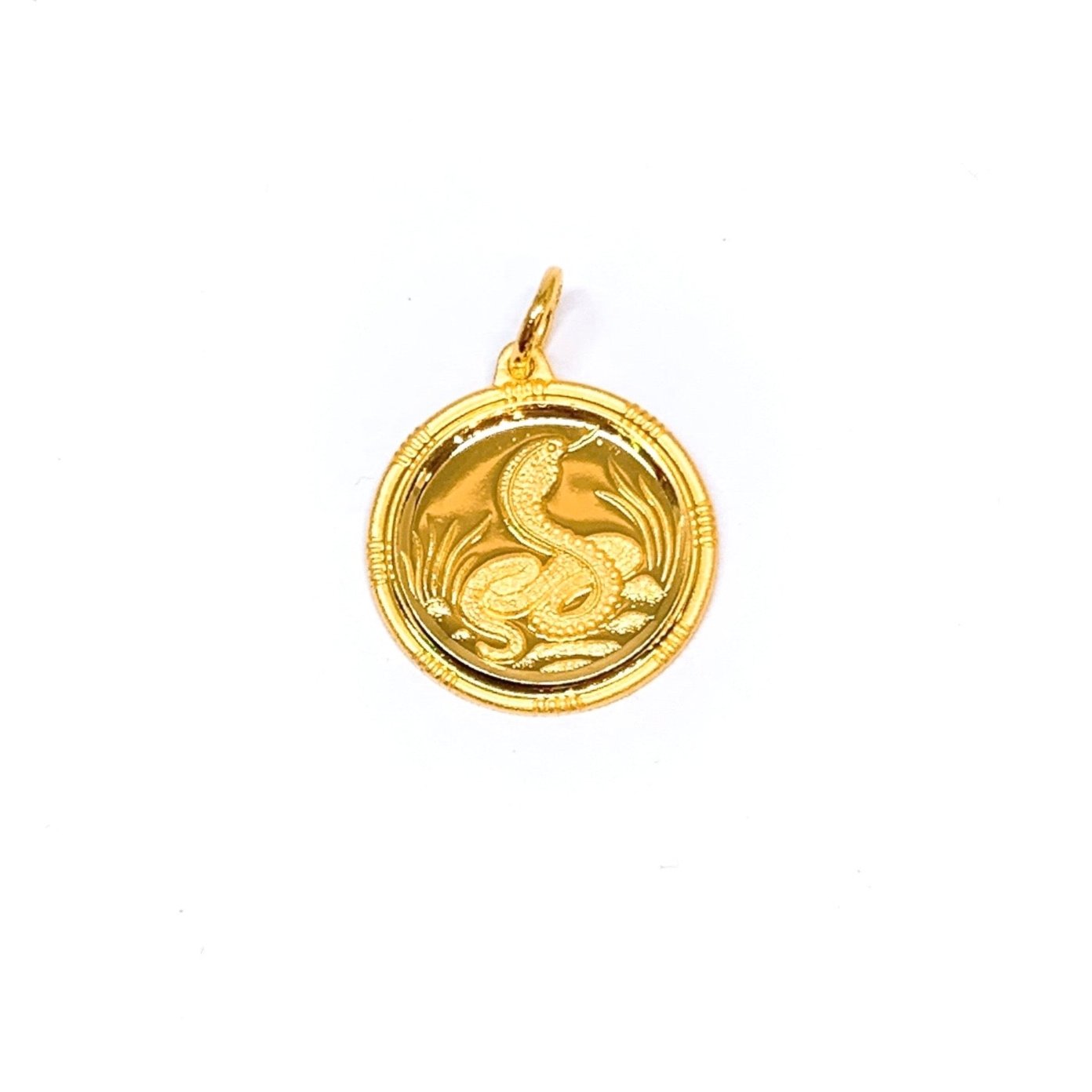 福 Zodiac Medallion Pendant - Snake