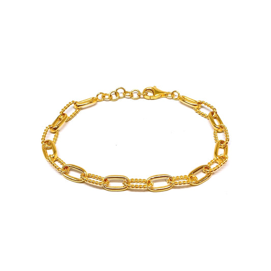 Mixed Paperclip Links Bracelet