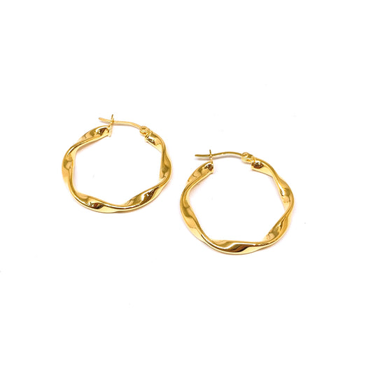 Large Twist Earring Hoops