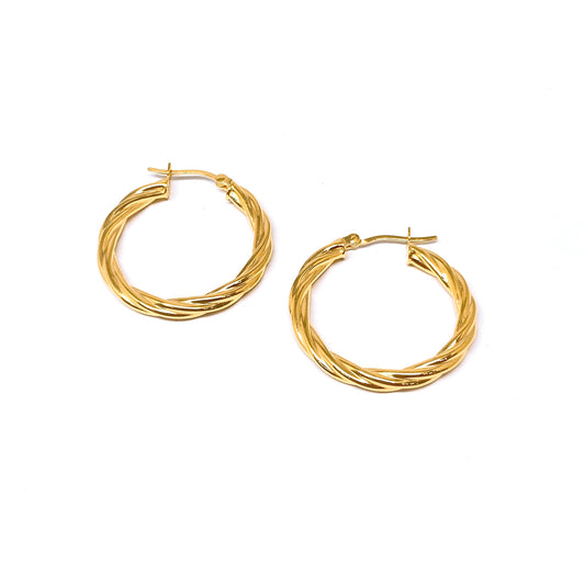 Chunky Twine Earring Hoops