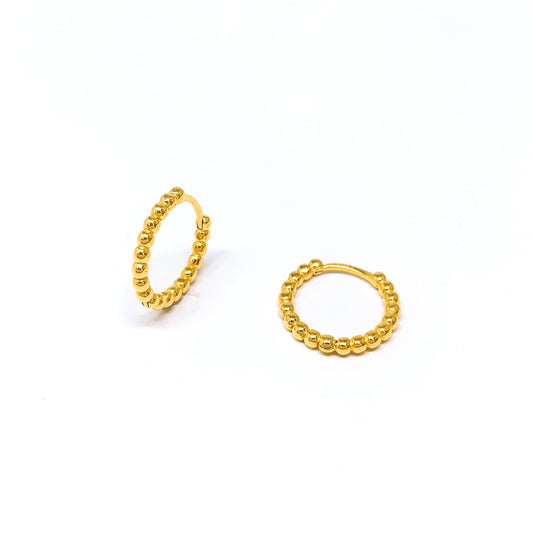 Polished Beads Earring Hoops