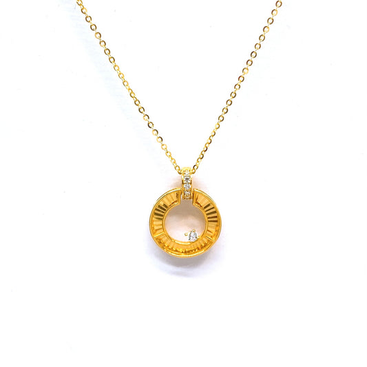 Blingy Circle Necklace Set