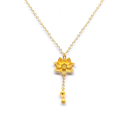 Lotus Flower Necklace Set