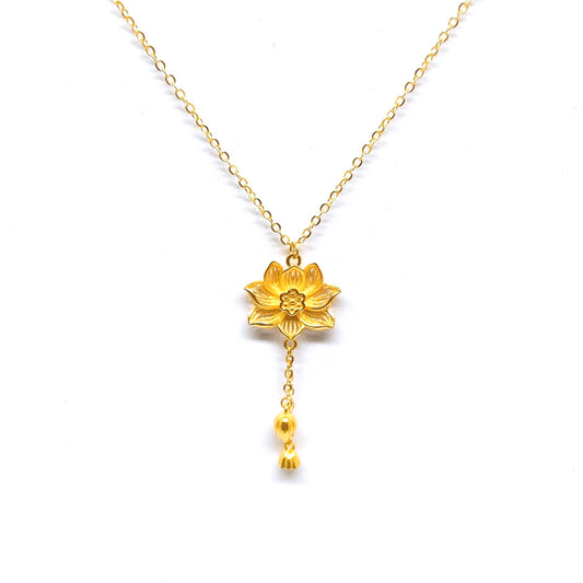 Lotus Flower Necklace Set