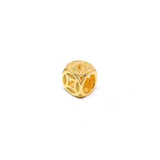 Coin Cube Spacer Charm