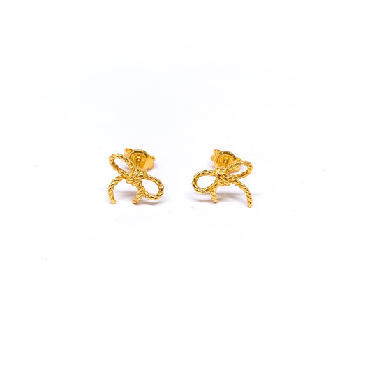 Twine Ribbon Earring Studs