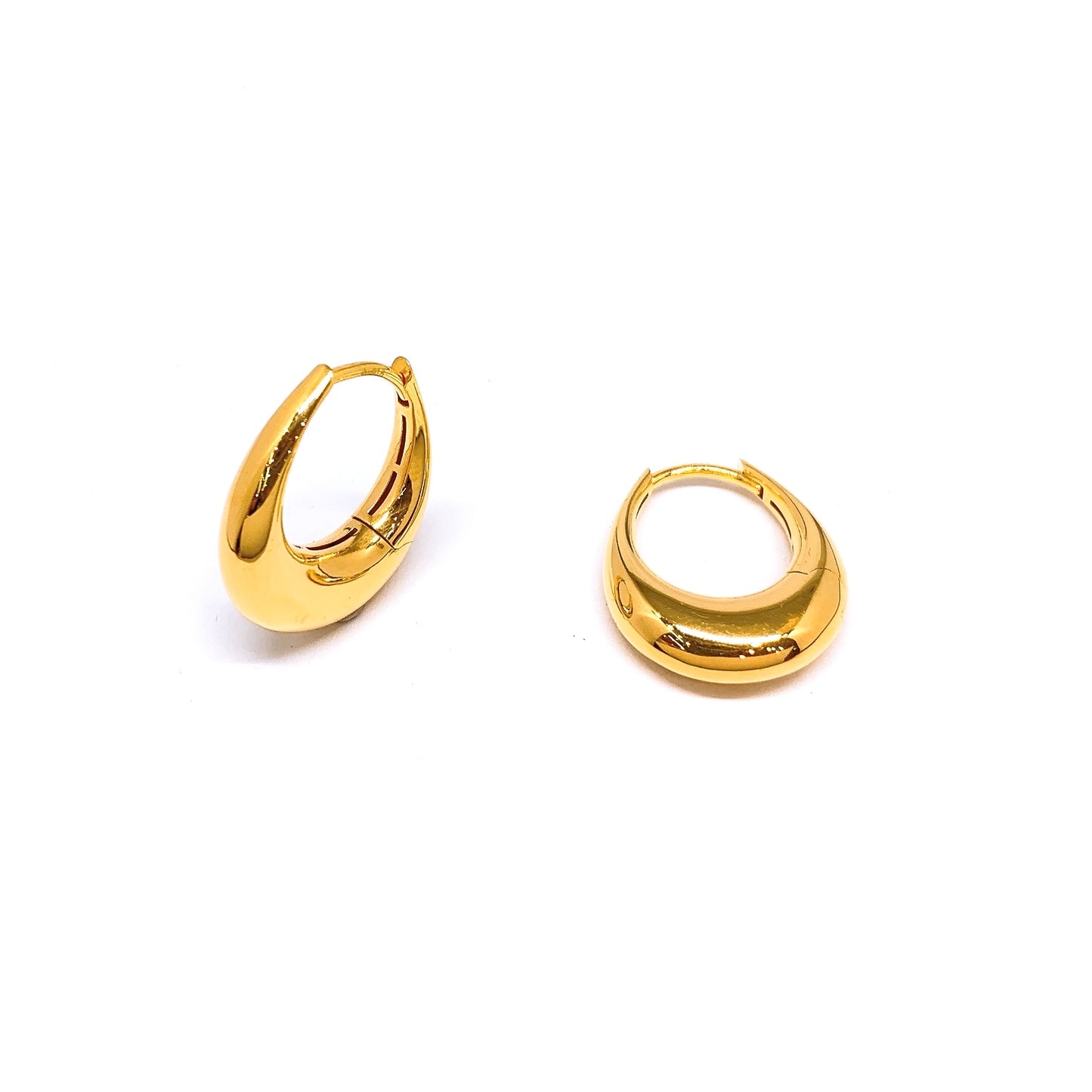 Polished Drop Earring Hoops