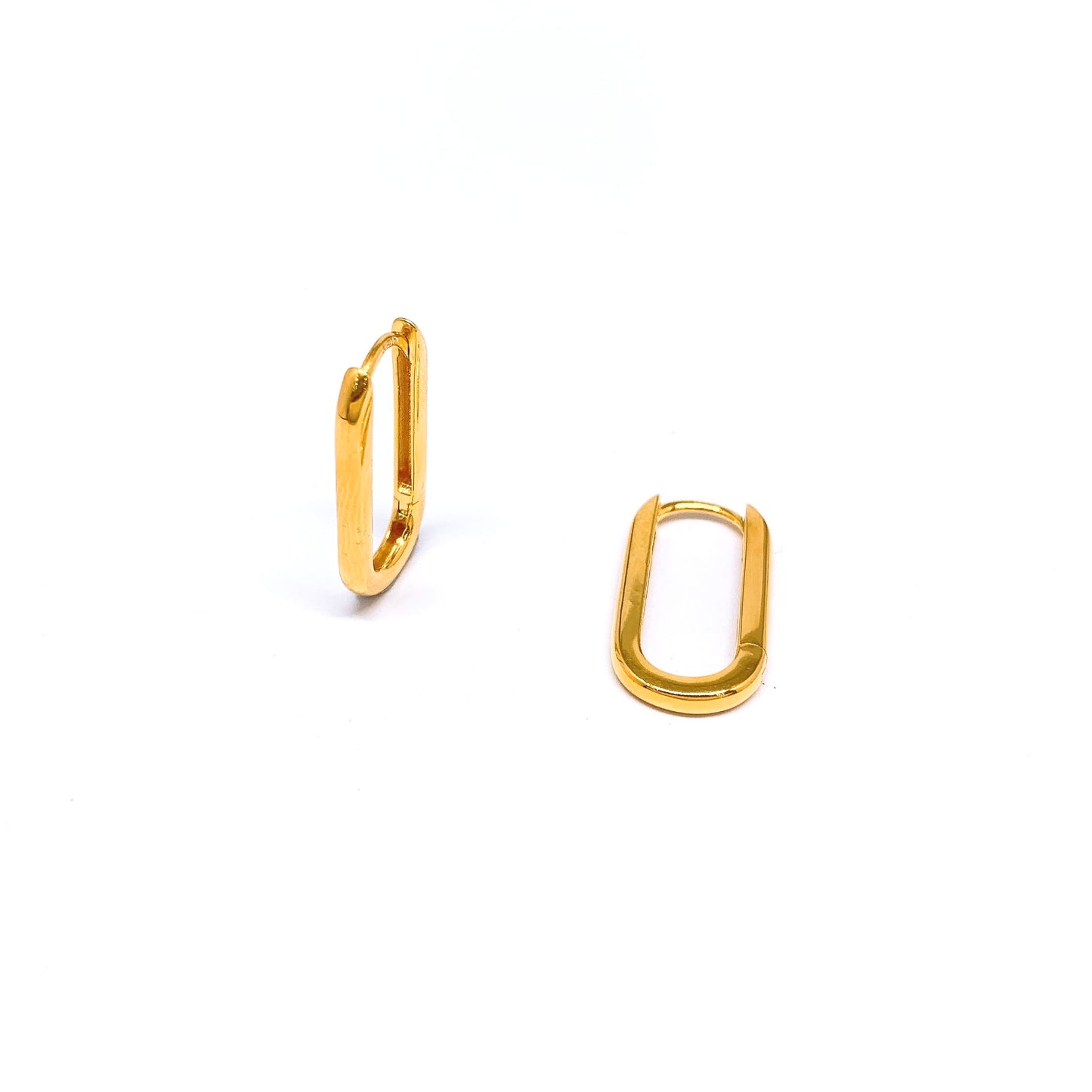 Polished Paperclip Earring Hoops