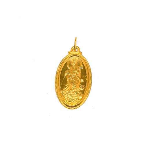 Oval Guan Yin Pendant