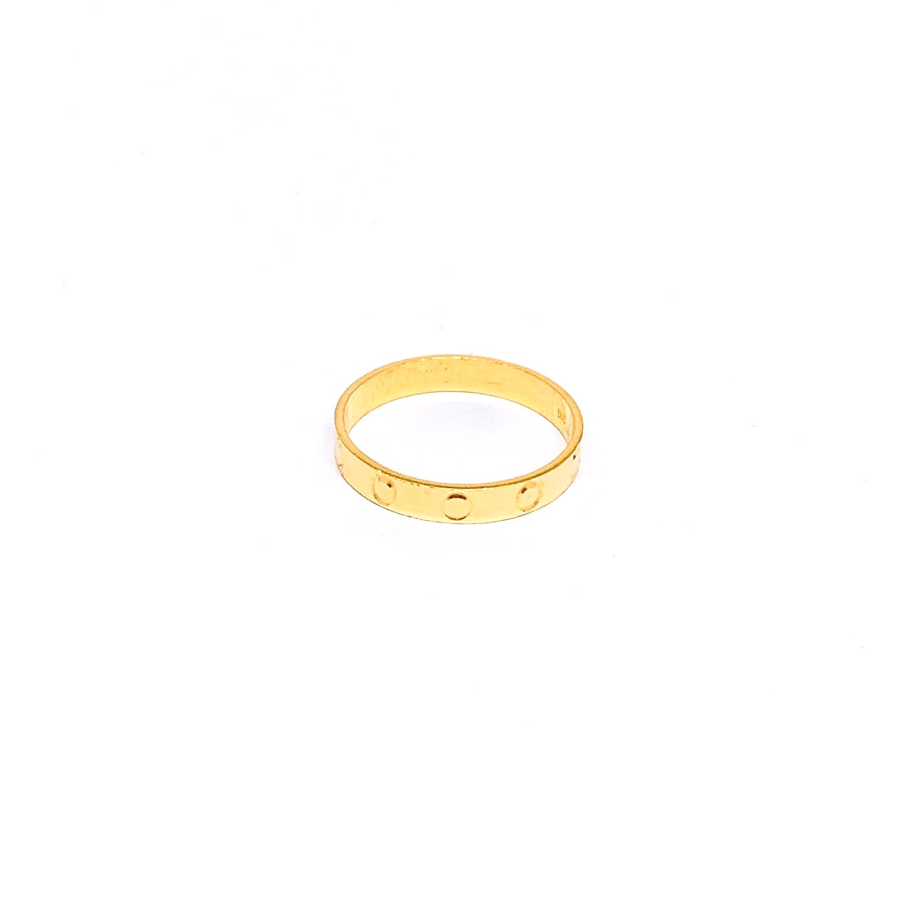 Thin Debossed Circle Ring