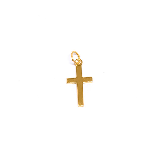 Polished Flat Cross Pendant