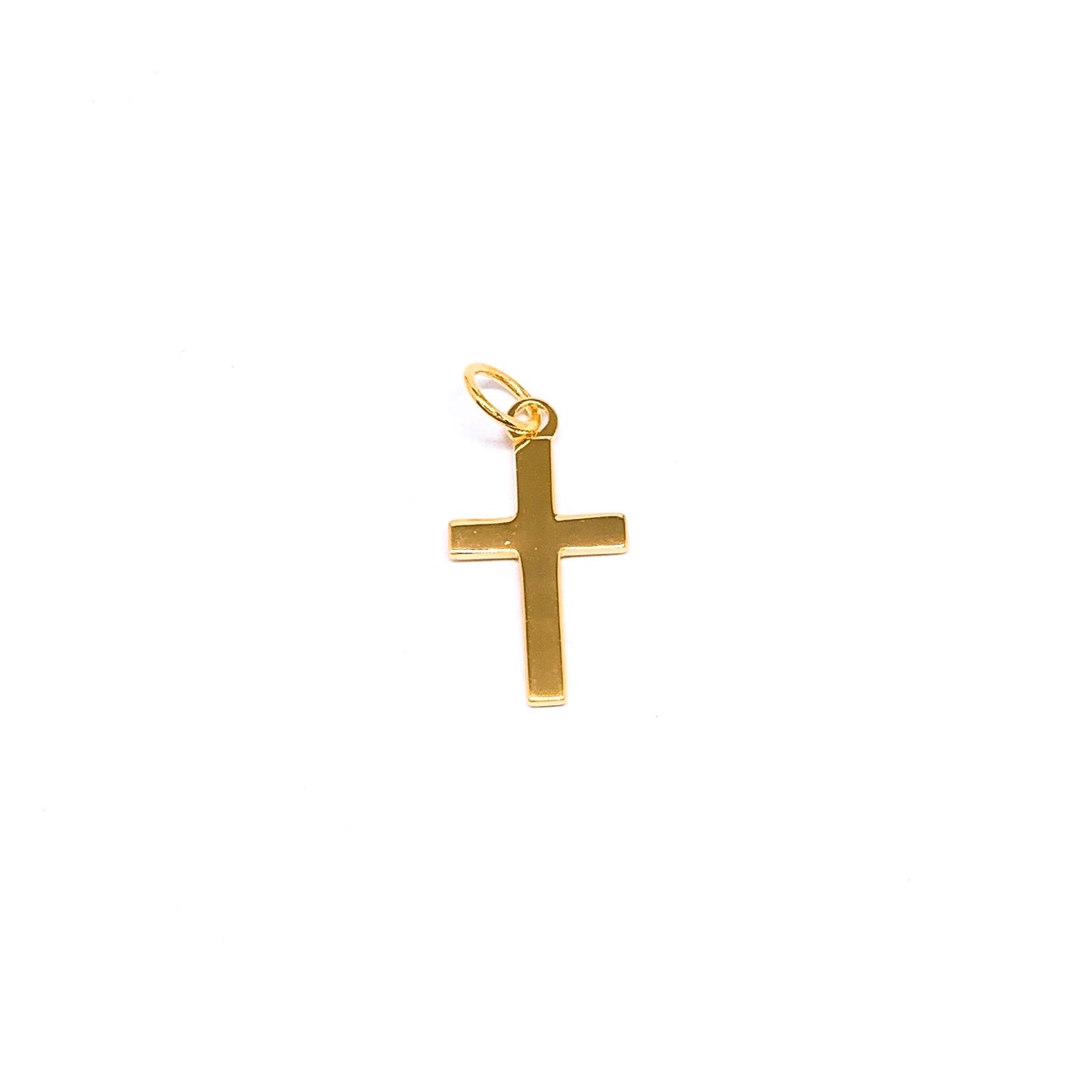 Polished Flat Cross Pendant