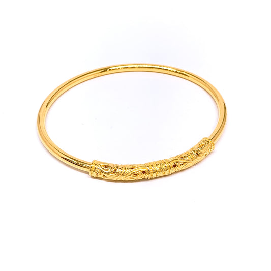 Golden Rod Bangle - Oval