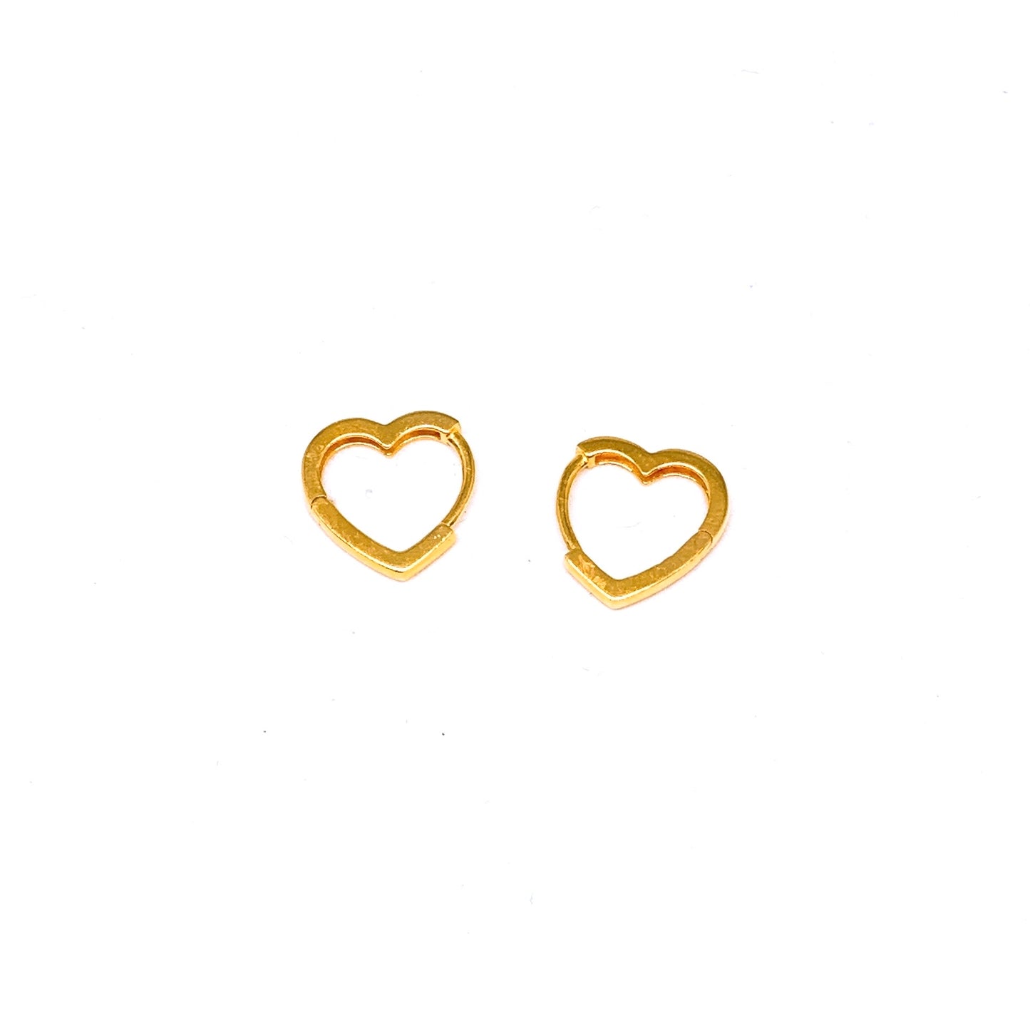 Polished Heart Earring Hoops