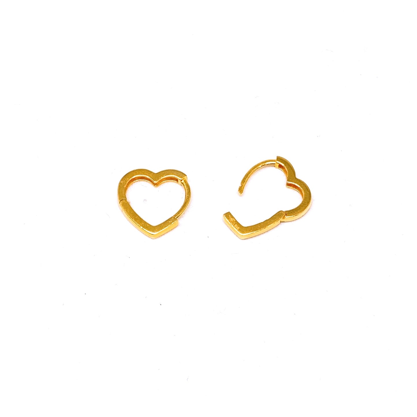 Polished Heart Earring Hoops