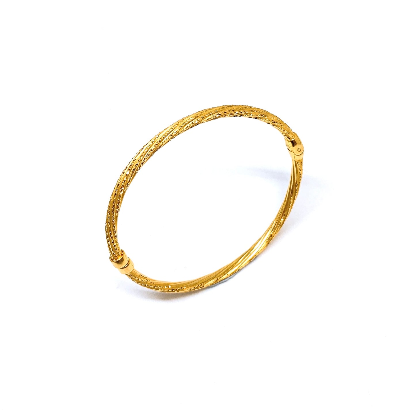 Matte Twist Cutting Bangle - Oval