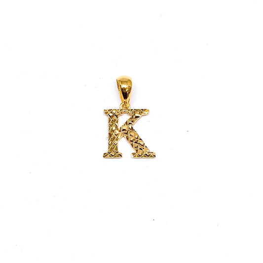 Letter K Pendant ( Criss Cross Cutting )