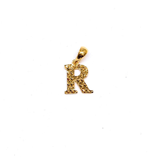 Letter R Pendant ( Criss Cross Cutting )