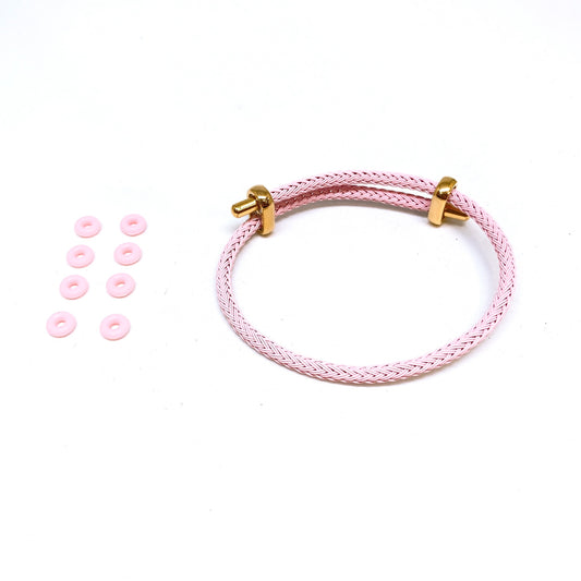 Pink Adjustable Woven Bracelet ( Water Resistant )