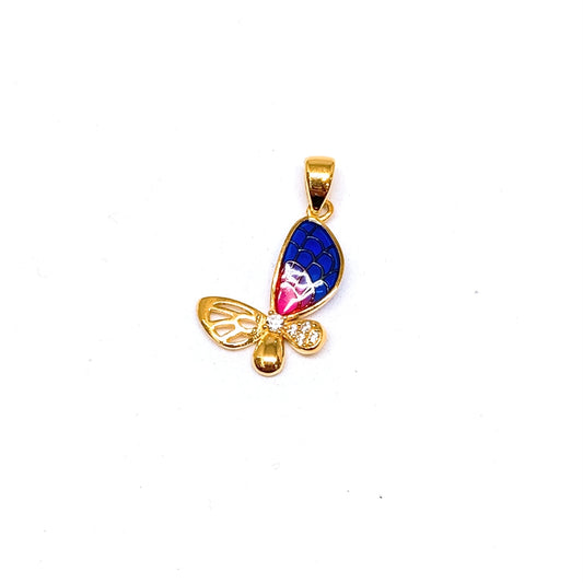 Blingy Enamel Butterfly Pendant